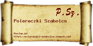 Polereczki Szabolcs névjegykártya